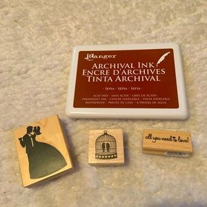 Wedding Stamps & Sepia Stamp Pad